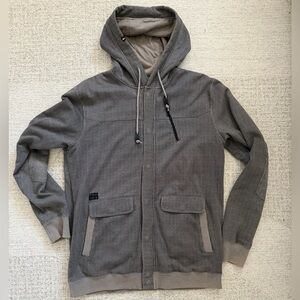 Quiksilver Taupe Hooded Sweatshirt